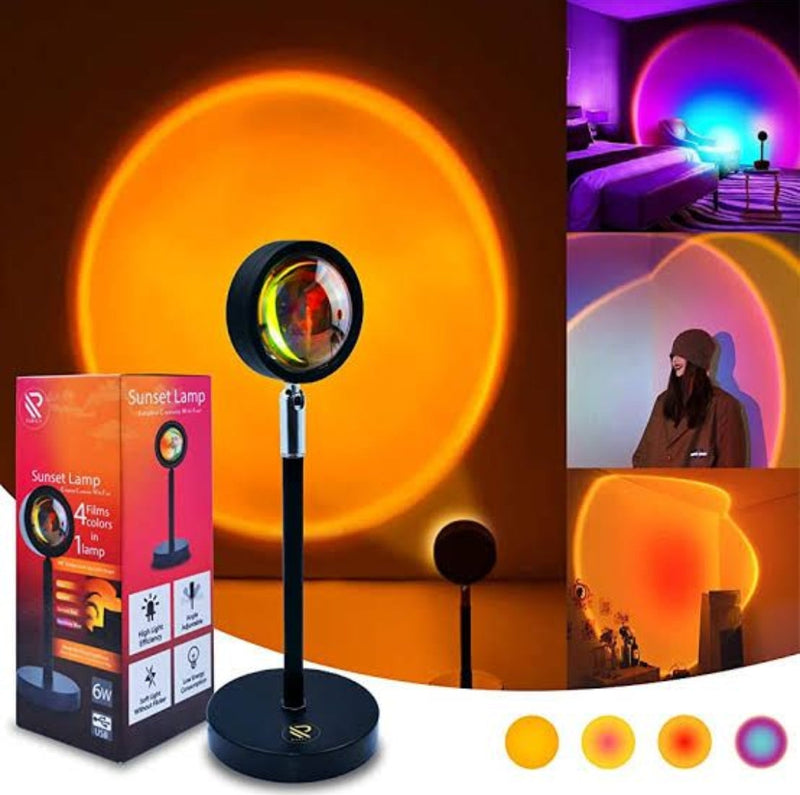 Creative Sunset Projection Lamp ✨ 16 Colors, 4 Gradients ✨ | 🔥 Flat 40% OFF! 🔥